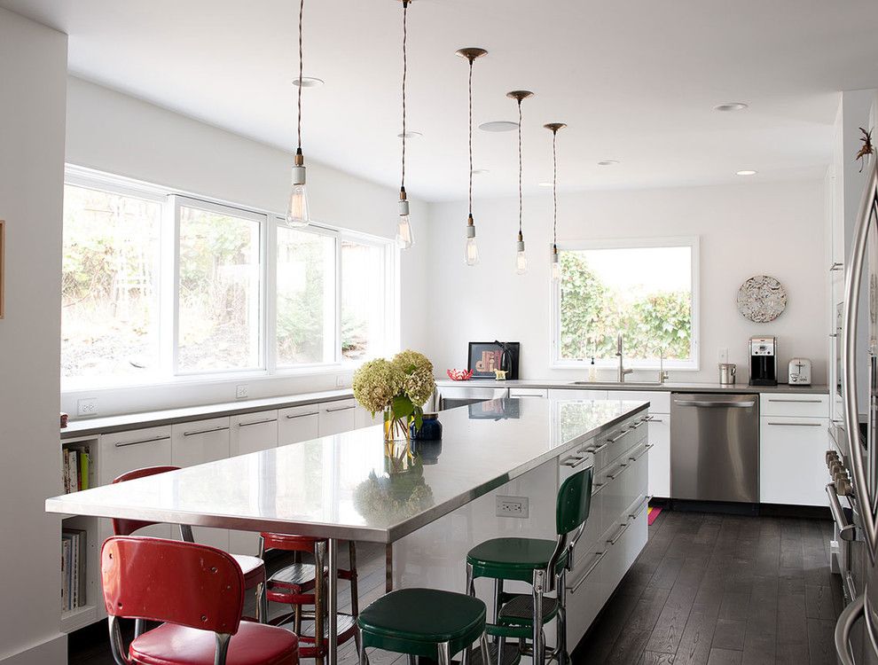 Ikea Led Bulbs for a Contemporary Kitchen with a Pendant Lighting and Linden Hills Remodel by Christian Dean Architecture, Llc