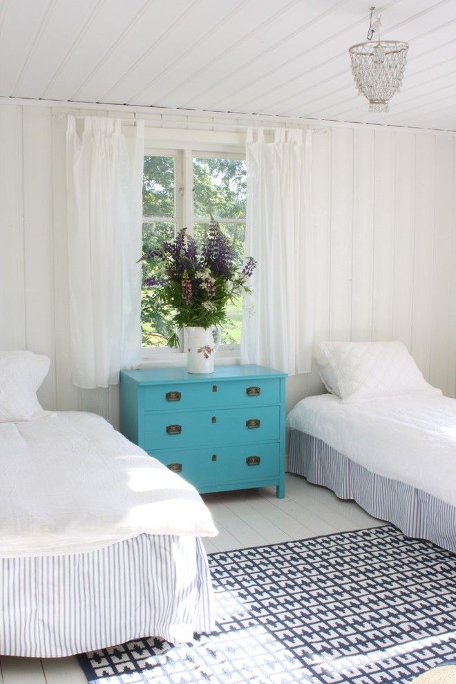 Ikea Malm 6 Drawer Dresser for a Rustic Bedroom with a White Bedding and Jill Sorensen by Jill Sorensen