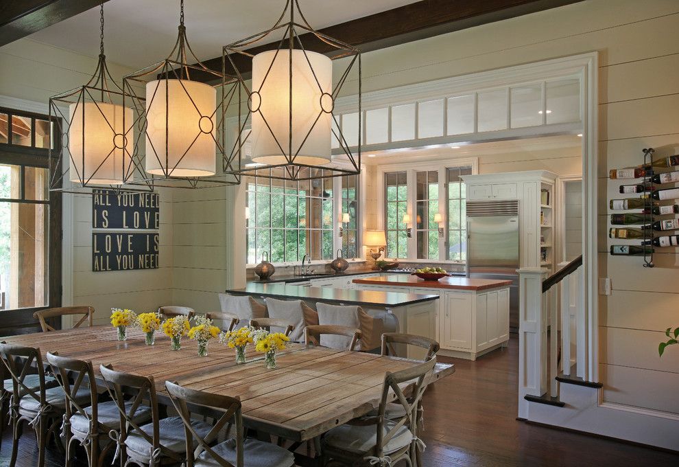 Ikea Norden Table for a Rustic Dining Room with a Baseboards and Casual by the Lake by Splash Kitchens & Baths Llc