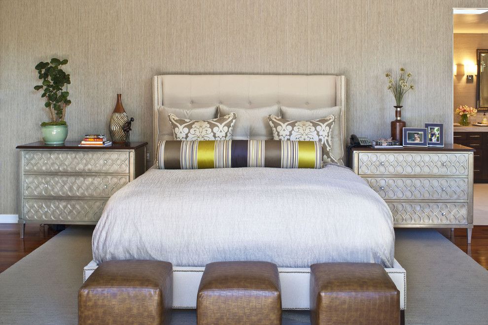 Imarc for a Contemporary Bedroom with a Bed Pillows and Master Bedroom by Dayna Katlin Interiors