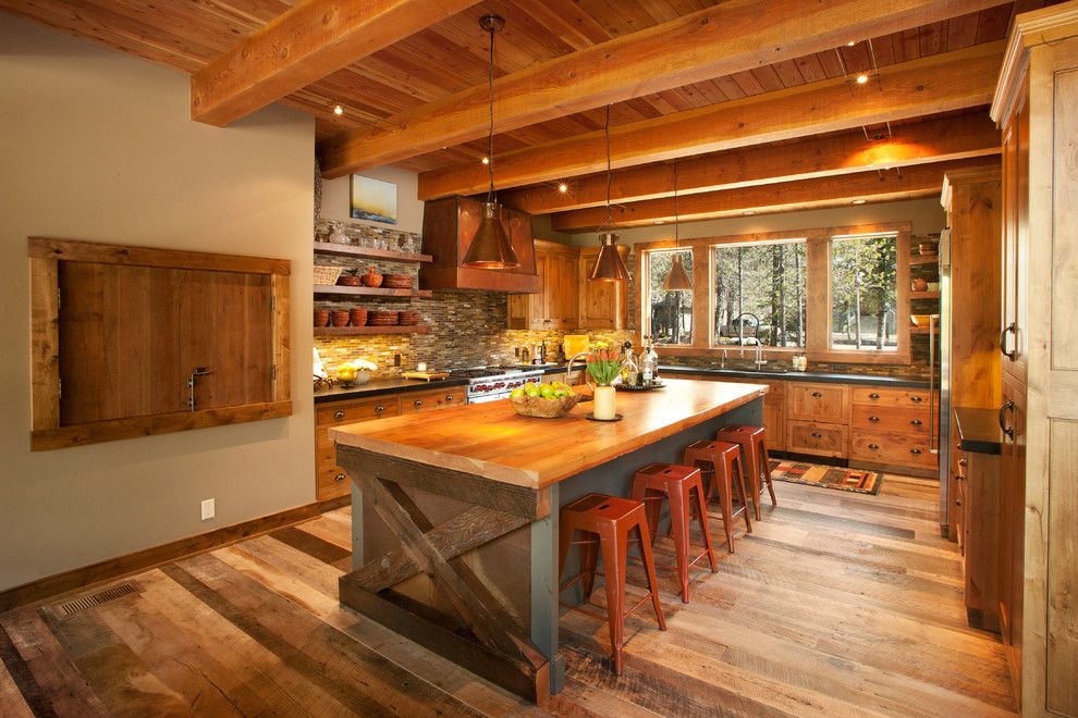 Imarc for a Contemporary Kitchen with a Tile Splash and Sunriver Family Lodge by Scott Gilbride/architect Inc.