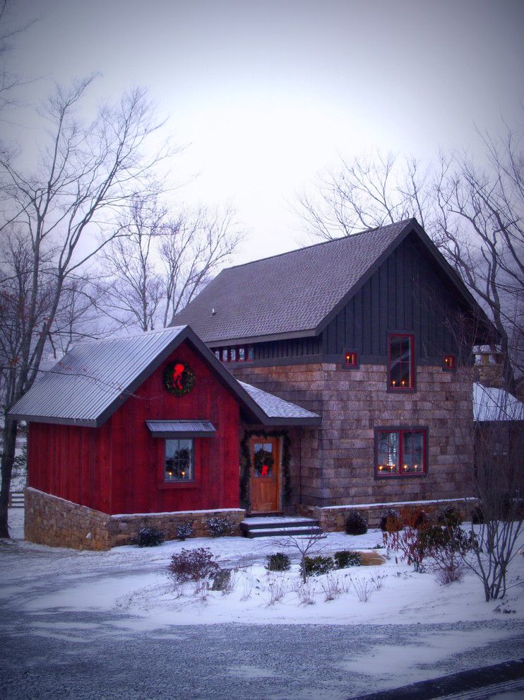 Imperial Sprinkler Supply for a Rustic Exterior with a Rustic and the Farm at Banner Elk   Pasture Lane Lot 5 by Christopher Kellie Design Inc.