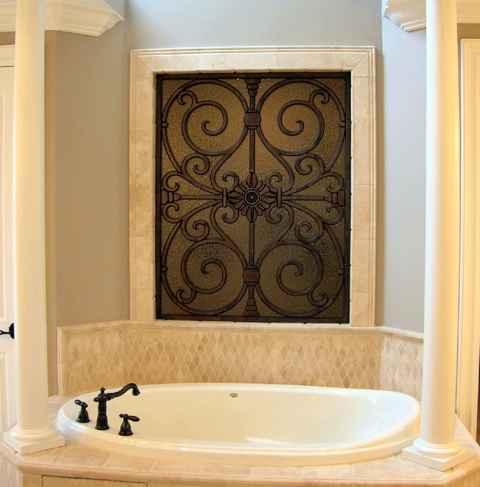 Infiniti Thousand Oaks for a Contemporary Bathroom with a Faux and Faux Iron Overlays in Thousand Oaks Ca by the Drapery Guy