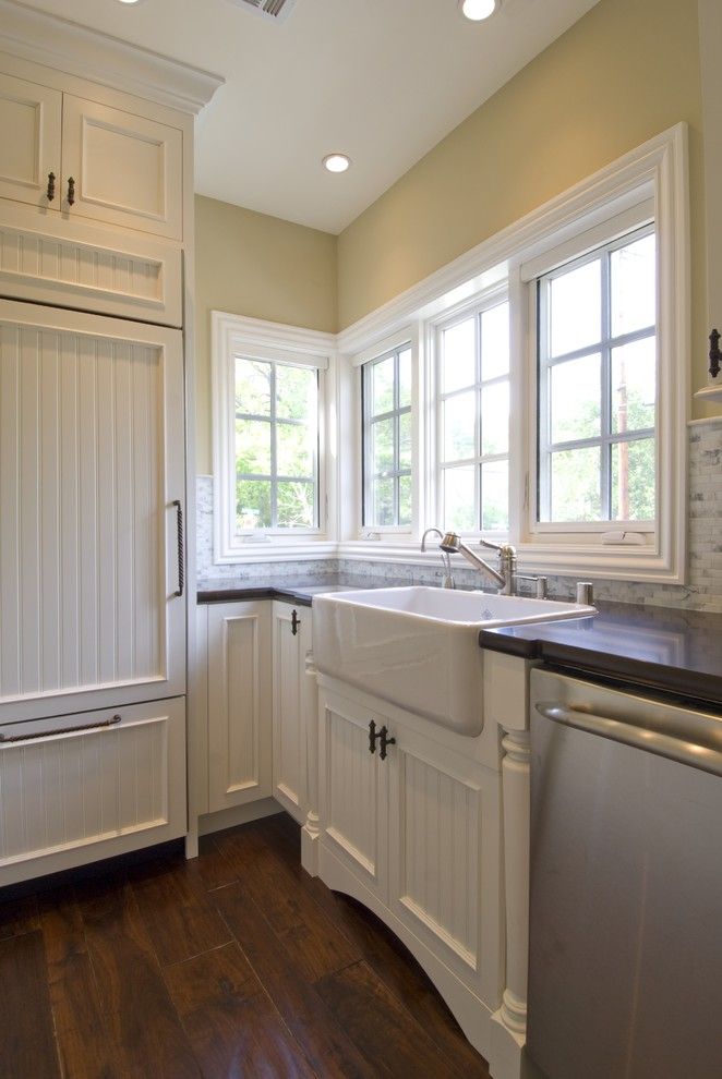 Installing Laminate Countertops for a Traditional Kitchen with a Beadboard and Design Savvy by Design Savvy