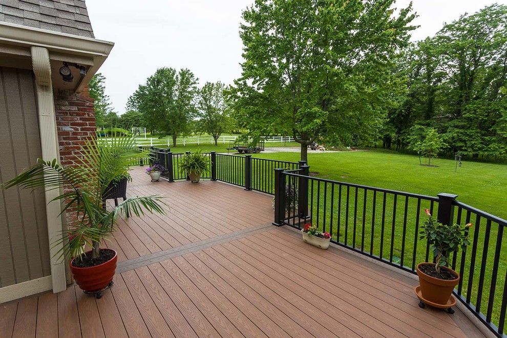 Inteplast for a Traditional Deck with a Brick Chimney and Beautiful Decks by Creative Concepts & Design, Llc