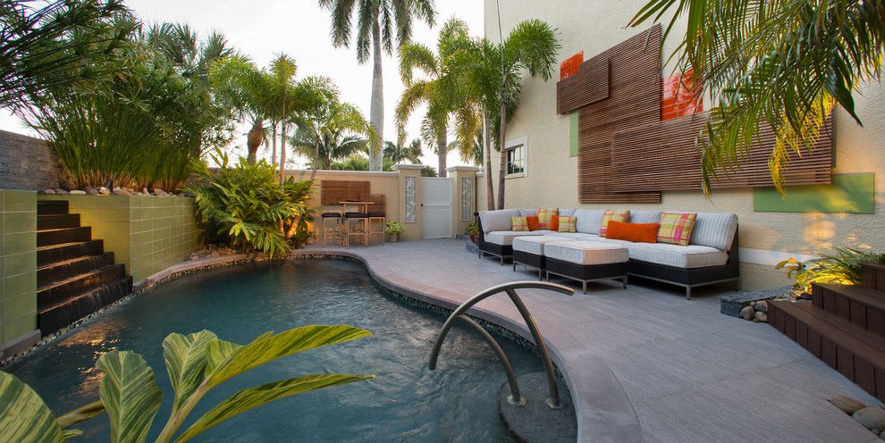 Interior Decorator Salary for a Contemporary Pool with a Area and Living Outside by Malibu West Interiors