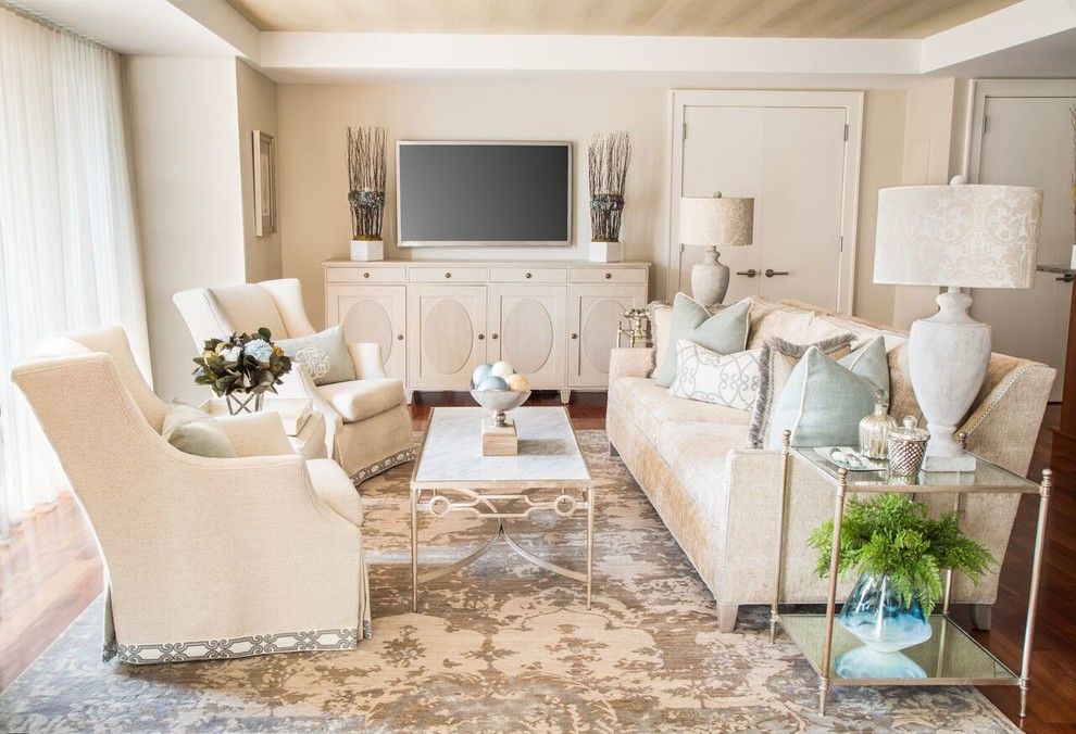 Interior Decorator Salary for a Traditional Living Room with a White Table Lamp and Featured Work by Casabella Interiors