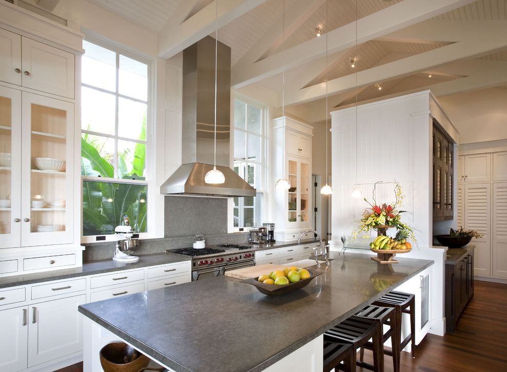 Intermountain Wood Products for a Contemporary Kitchen with a Open Floor Plan and Kauai Residence   Hawaii by Sutton Suzuki Architects