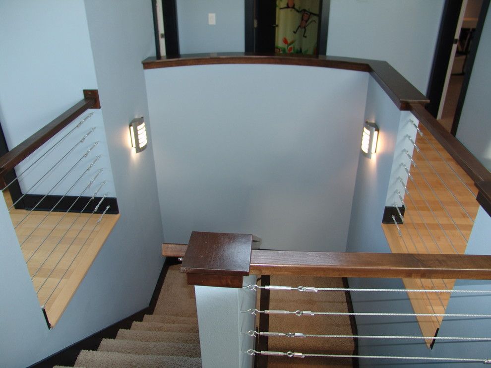 Iowa Realty Des Moines Iowa for a Contemporary Staircase with a Contemporary and Wetzell Residence   Des Moines Area by Concepts in Design Inc.