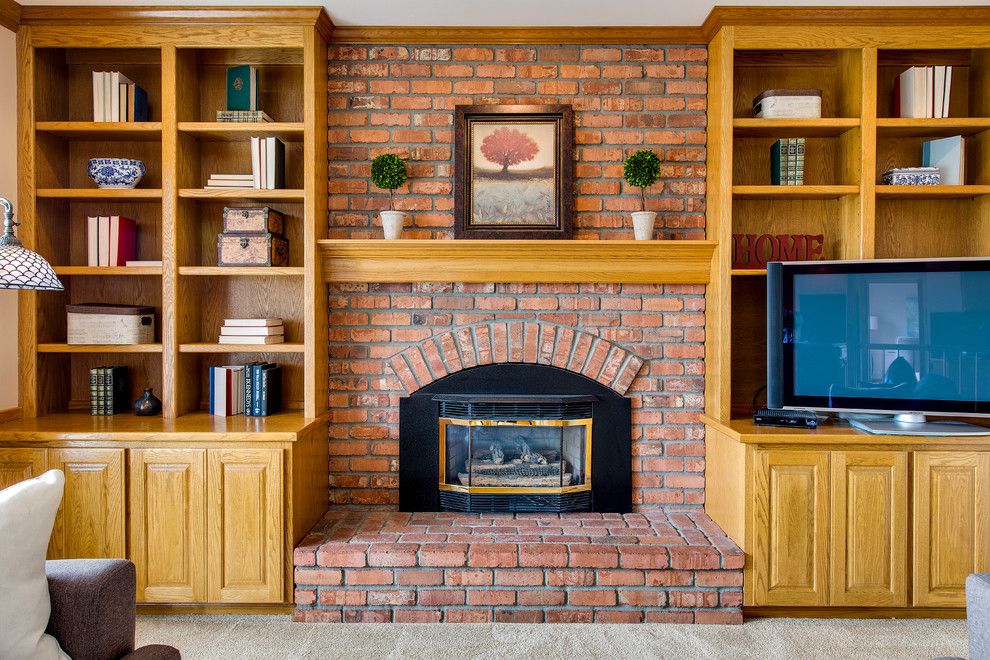 Issaquah Glass for a Traditional Family Room with a Fireplace and Spacious Issaquah Home by Seattle Staged to Sell and Design Llc