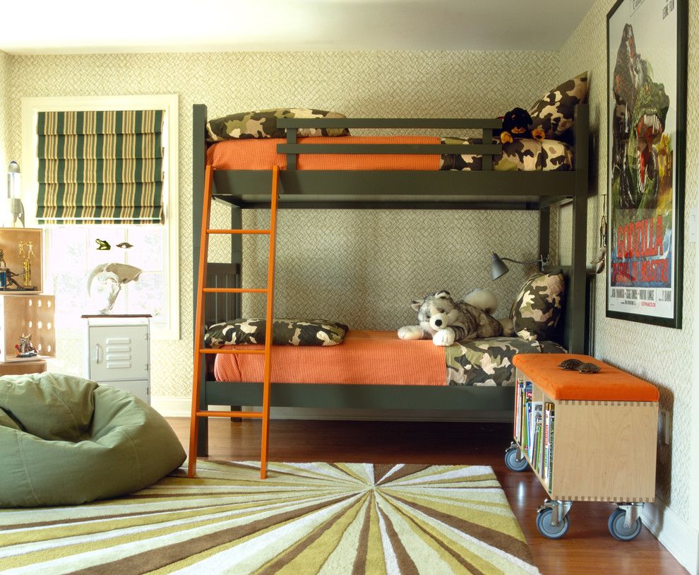 Jackson and Coker for a Eclectic Kids with a Accent Color and Modern Suburban Home by Diane Paparo Associates