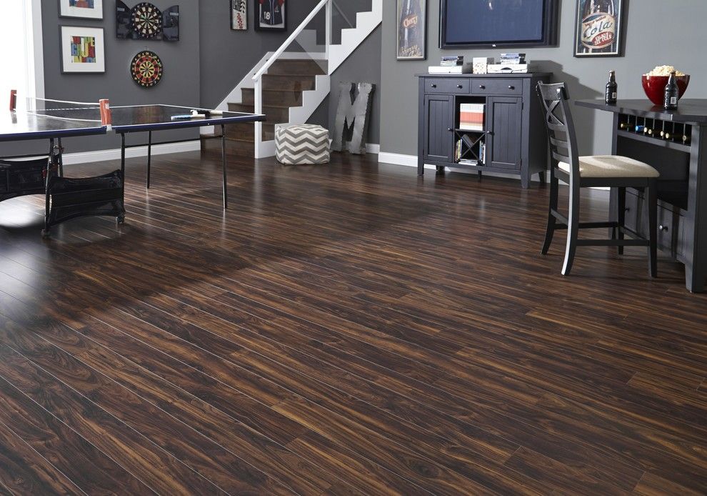 Jackson Hole Golf and Tennis for a Contemporary Living Room with a Dark Wood Floor and Lumber Liquidators by Lumber Liquidators