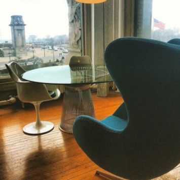 Jacobsen Homes for a Modern Home Office with a Modern and Our Tulip Chairs: Customer Photos by Modern Classics