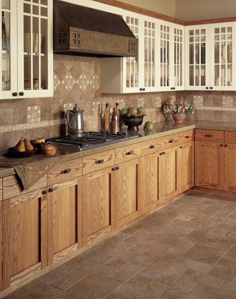 Jadon for a Traditional Kitchen with a Light Wood Cabinets and Kitchen by Carpet One Floor & Home