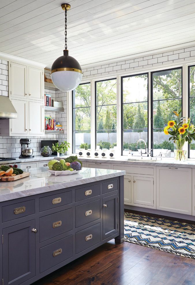 Jadon for a Transitional Kitchen with a Tongue and Groove Ceiling and Nashville Residence by Marvin Windows and Doors