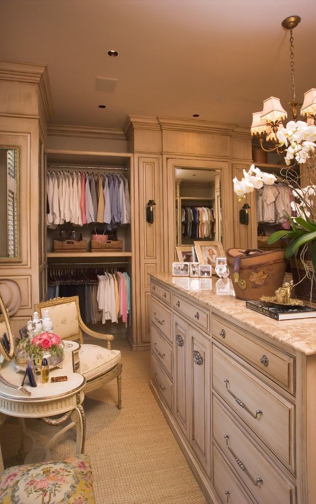 Janets Closet for a Traditional Closet with a Makeup Vanity and Lifestyle House by Jack Arnold Companies
