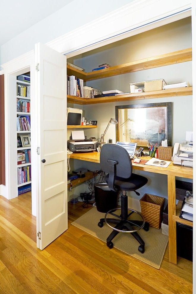 Janets Closet for a Traditional Home Office with a Built in and Cole Street by Rossington Architecture