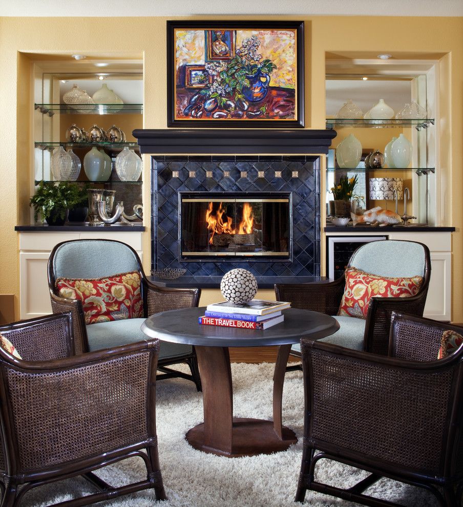 Jemco for a Traditional Living Room with a Rug and Kristina Wolf Design by Kristina Wolf Design