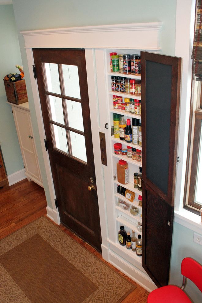 Jennifer Convertible for a Farmhouse Kitchen with a Spicerack and 2014 Kitchen Trim Makeover by Oliver Construction Llc