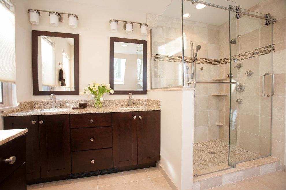 Jmc Homes for a Contemporary Bathroom with a Shaker Style and Beautiful Kitchen & Contemporary Bathroom in Summit by Jmc Home Remodeling