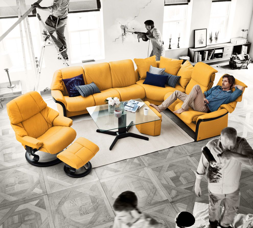 Juhl Las Vegas for a Contemporary Living Room with a Couch and Stressless by Ekornes   Chairs, Recliners & Sofas Imported From Norway by Ergo Beds