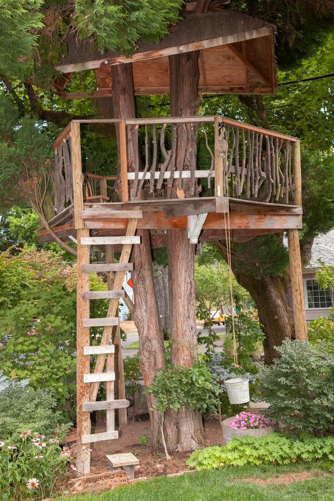 Kamco Building Supply for a Eclectic Landscape with a Tree House and Rex House by Whitney Lyons