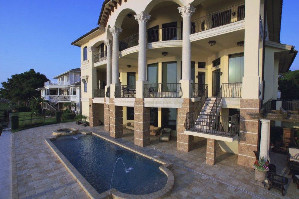 Kb Homes Orlando for a Mediterranean Exterior with a Mediterranean and Venetian Style Waterfront Palazzo by Dream Home Design Usa