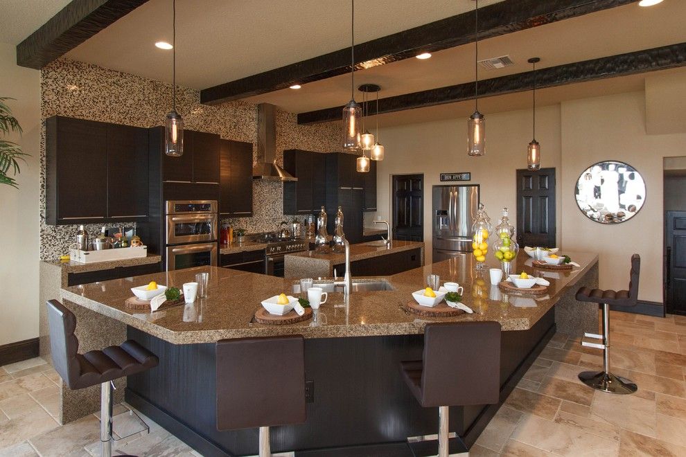 Kb Homes Orlando for a Mediterranean Kitchen with a Breakfast Nook and La Playa by Cam Bradford Builder