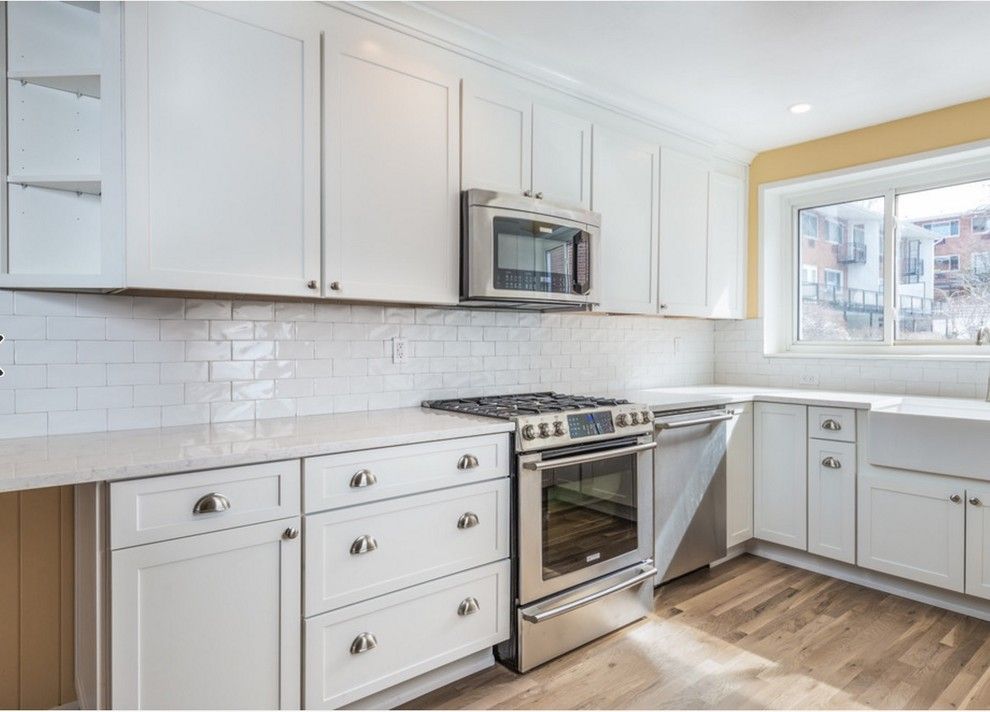 Kemper Direct for a Farmhouse Kitchen with a Nantucket Sinks and Condo Kitchen Renovatoin by a Direct Cabinet Distributor Corp