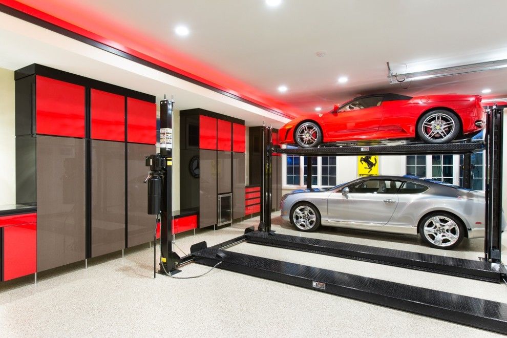 Ken Burns Prohibition for a Contemporary Garage with a High Gloss Cabinets and Garage by Closet Organizing Systems