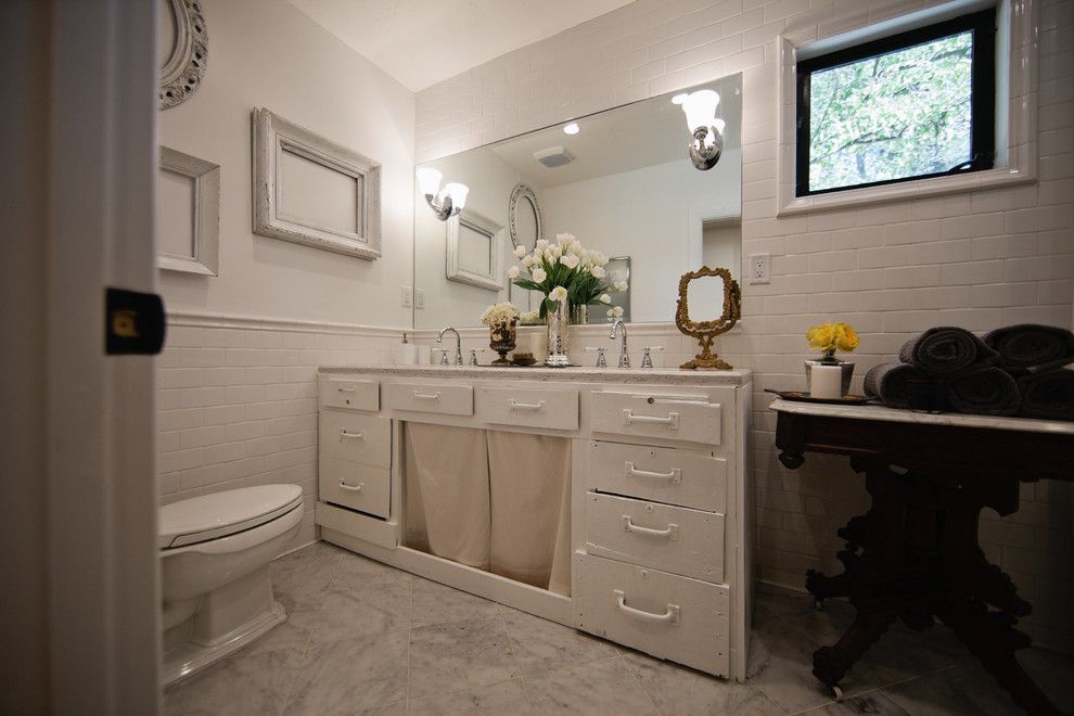 Kensho for a Transitional Bathroom with a Silestone Kensho and Nbc's American Dream Builders by Silestone Usa