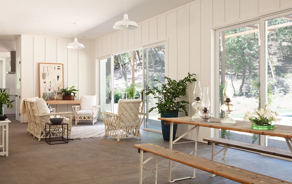 Kettle River Furniture for a Farmhouse Living Room with a Plants and Chauvet by Nick Lee Architecture