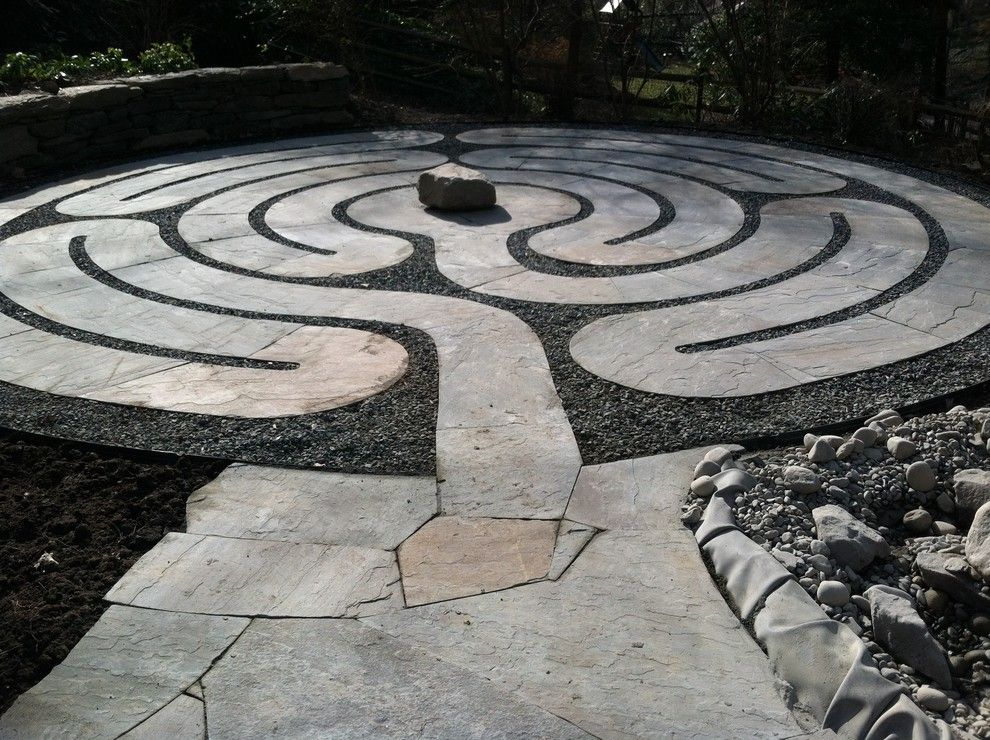 Klimt Tree of Life for a Eclectic Landscape with a Eclectic and Labyrinth by Claire Jones Landscapes