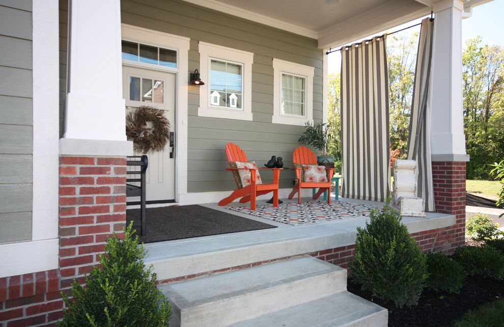 Koehler Home Decor for a Craftsman Porch with a Area Rug and Trailside:  Picturesque Porch by Everything Home