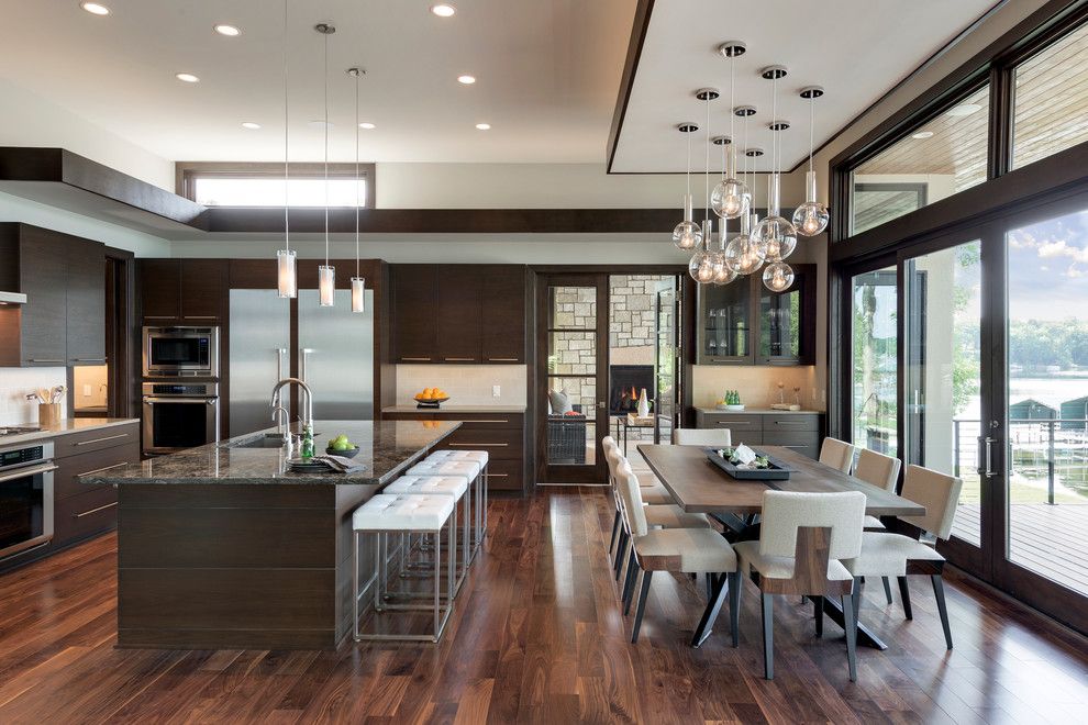 Koit for a Contemporary Kitchen with a Kitchen Island Lighting and 2015 Midwest Home Luxury Home #1   Denali Custom Homes by Spacecrafting / Architectural Photography