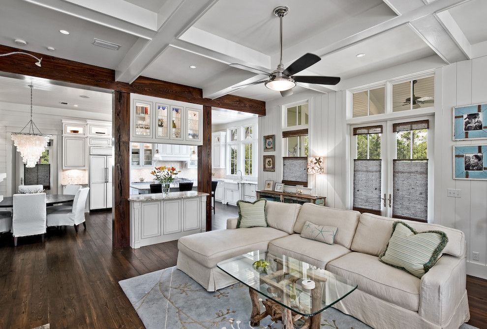 Koit for a Traditional Family Room with a Window Treatments and 155 Bluejack St Watercolor, Fl by Borges Brooks Builders