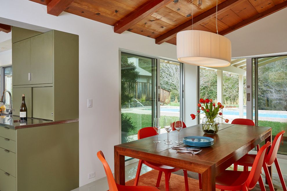 Lafayette House Nj for a Midcentury Dining Room with a Dinnerware and Lafayette Remodel by Jetton Construction, Inc.