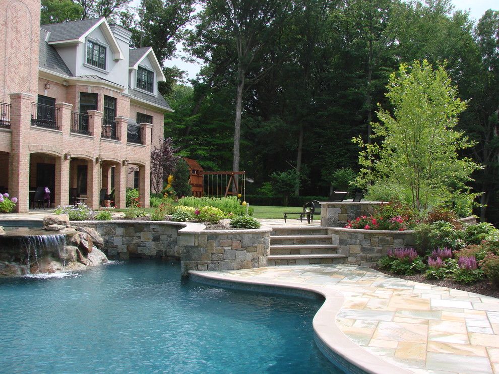 Lafayette House Nj for a Traditional Pool with a Patio and Essex Fells Nj by Landscape Techniques Inc.