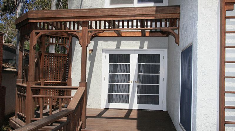 Laguna Beach Movie Theater for a Contemporary Deck with a Staircases and Renovation by Freund Construction