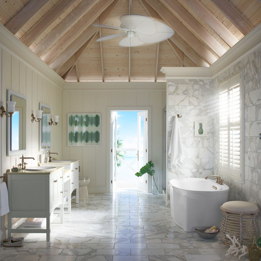 Lake Monticello Va for a Contemporary Bathroom with a White Wall Tile and Kohler by Kohler