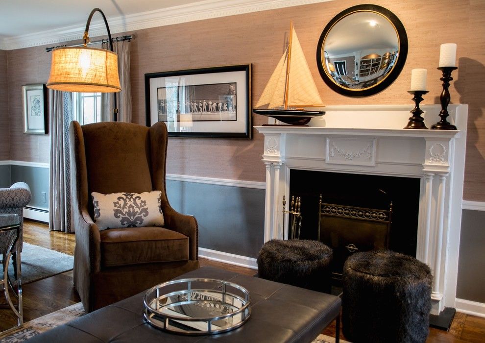 Larchmont Real Estate for a Transitional Living Room with a Metallic Paint and Country Estate by a Perfect Placement