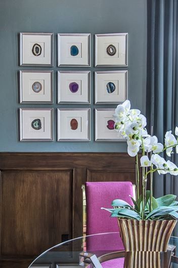 Larkins for a Traditional Home Office with a Purple and Blues by Emily Johnston Larkin