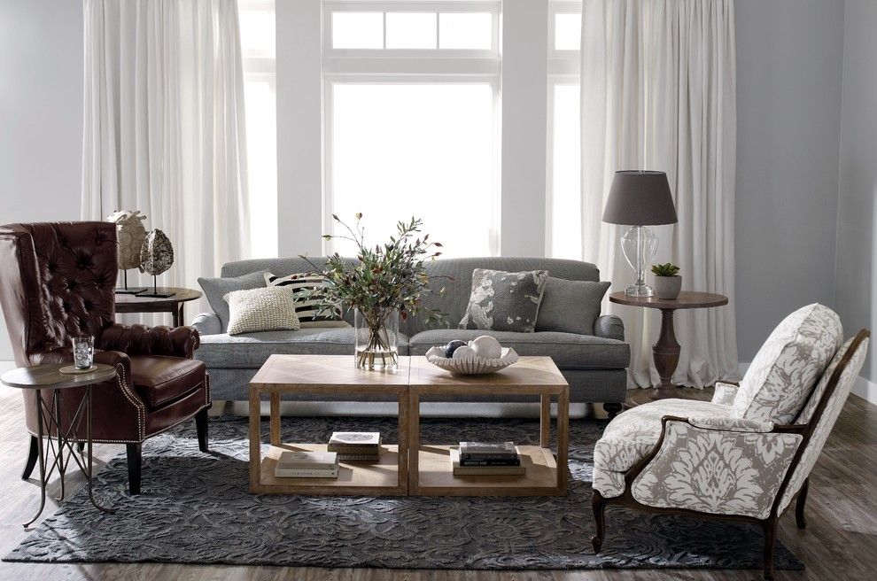 Lees Summit Honda for a Traditional Living Room with a Gray Sofa and Ethan Allen by Ethan Allen