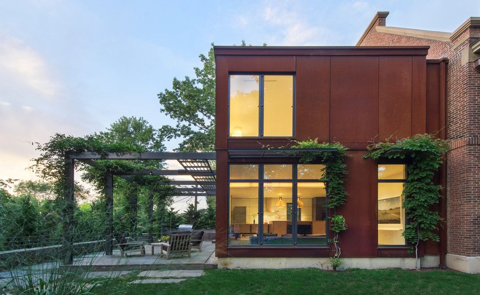 Lellis for a Contemporary Exterior with a Pergola and Fayerweather Street Residence by Stern Mccafferty