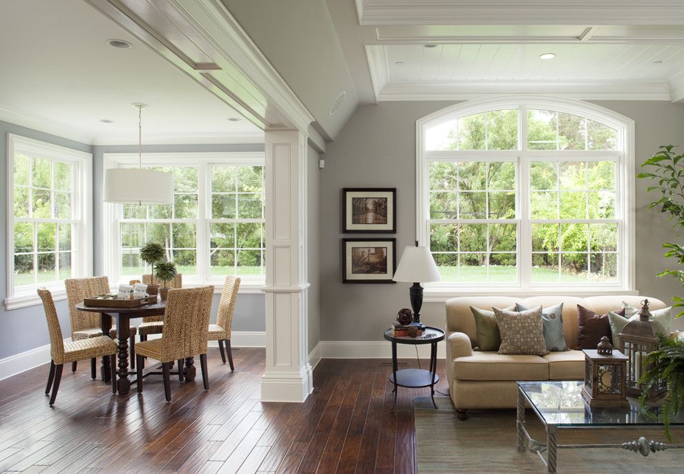 Lemoore Real Estate for a Traditional Family Room with a Gray Walls and Great Room by Arch Studio, Inc.