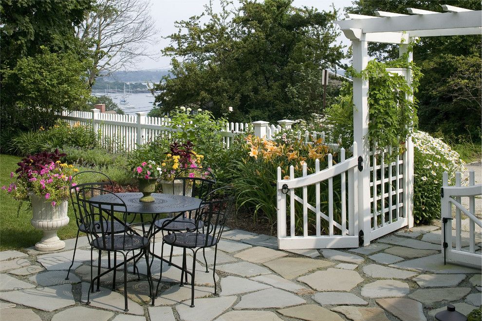 Lencioni for a Beach Style Patio with a Urns and Coastal Knoll   Hingham, Ma by Sean Papich Landscape Architecture