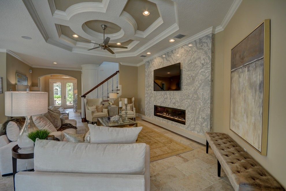 Lennar Homes Florida for a Transitional Living Room with a Building a Custom Home and Ravello Ii by Bellagio Custom Homes Llc