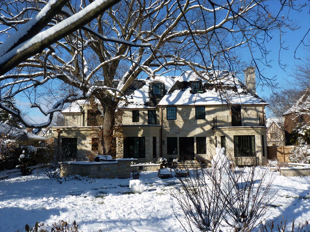 Lettuce Entertain You Restaurants Chicago for a Traditional Exterior with a Snow and Kenilworth Private Residence 2 by Cook Architectural Design Studio