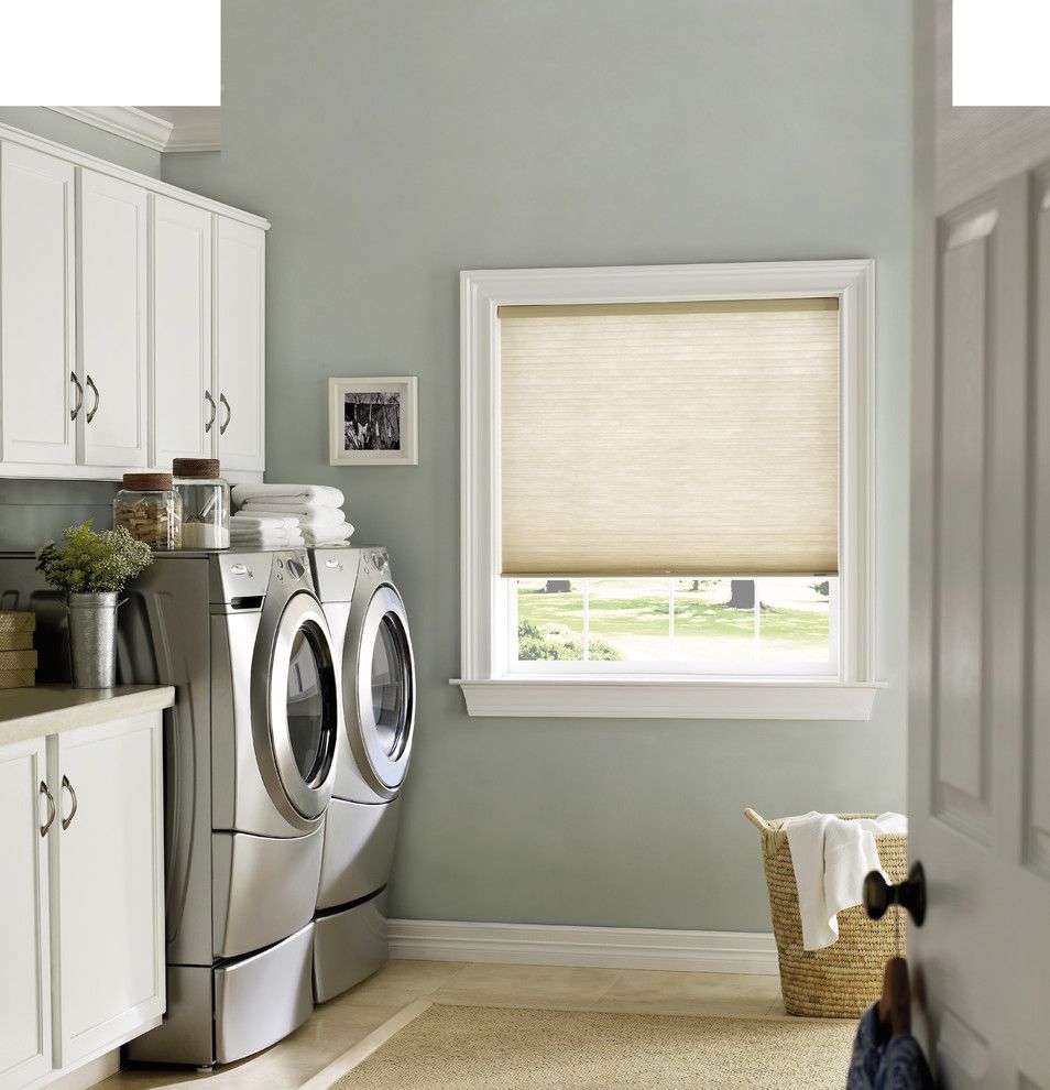 Levolor.com for a Traditional Laundry Room with a Room Darkening Cell Shades and Levolor Accordia Single Cell Room Darkening Shades by Blinds.com