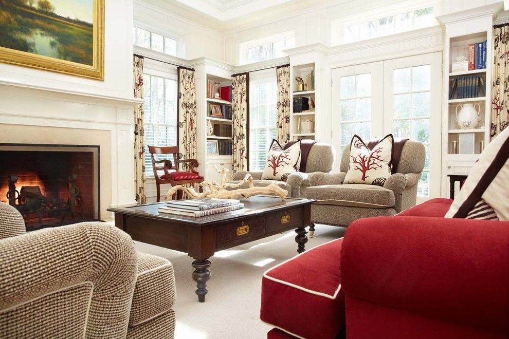 Lexus Woodland Hills for a Traditional Family Room with a French Doors and Greenfield Hill Residence by Tiffany Eastman Interiors, Llc